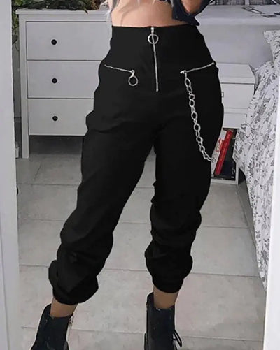 Casual Harem Pants W/Chain