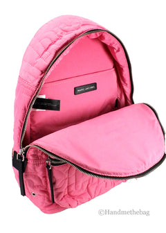 Marc Jacobs Medium Candy Pink Monogram Quilted Puffy Backpack