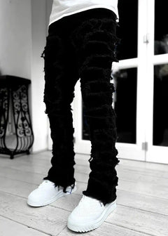 Frayed Slit Lining Pants