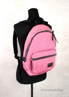 Marc Jacobs Medium Candy Pink Monogram Quilted Puffy Backpack