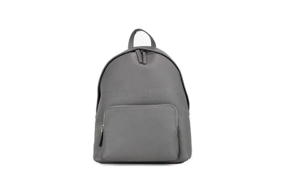 Burberry Abbeydale Branded Charcoal Grey Leather Backpack