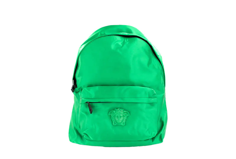 Versace Large Green Nylon Medusa Shoulder Backpack